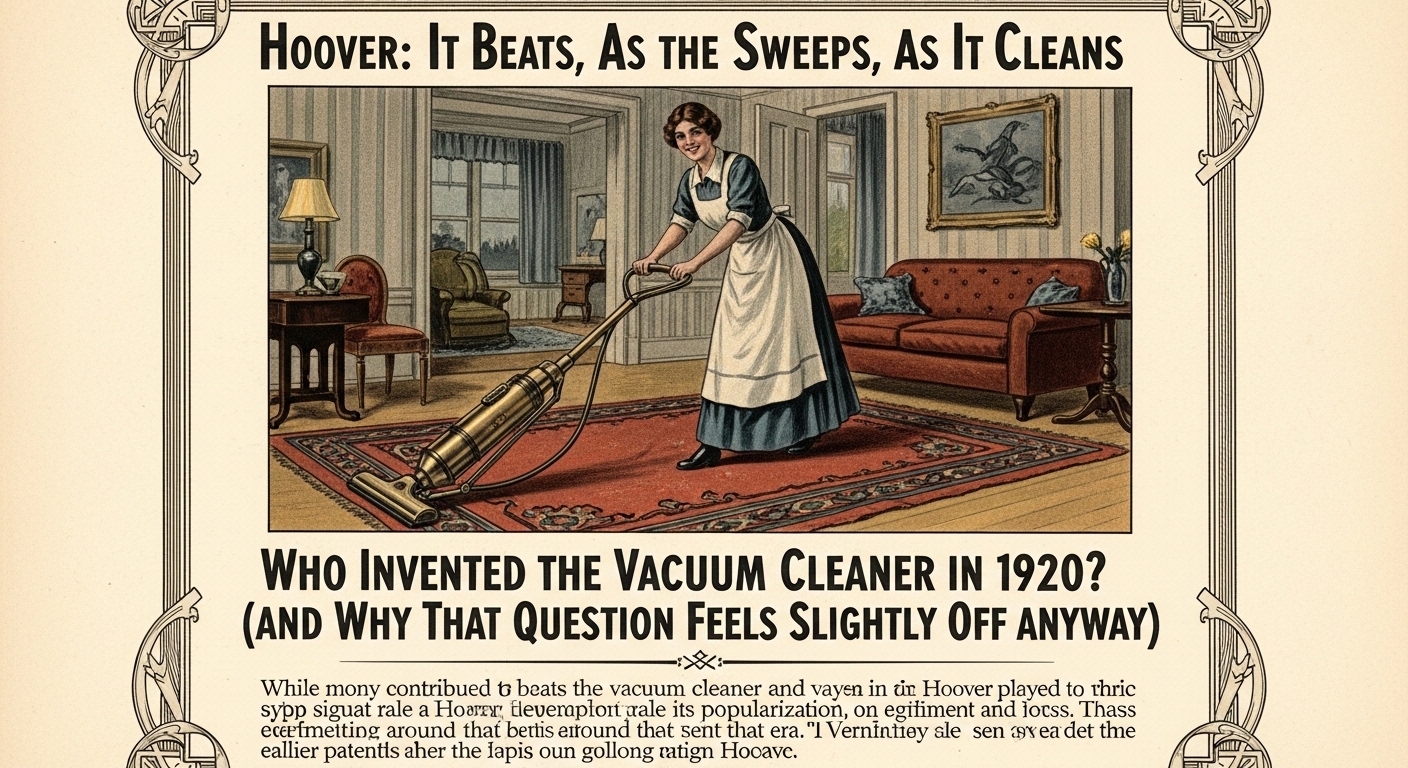 Who Invented the Vacuum Cleaner in 1920 (and Why That Question Feels Slightly Off Anyway)